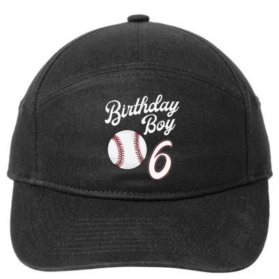 6 Years Old Baseball Themed 6th Birthday Party Sports 7-Panel Snapback Hat