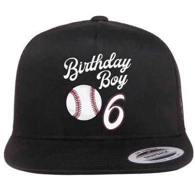 6 Years Old Baseball Themed 6th Birthday Party Sports Flat Bill Trucker Hat