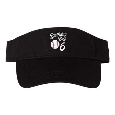 6 Years Old Baseball Themed 6th Birthday Party Sports Valucap Bio-Washed Visor