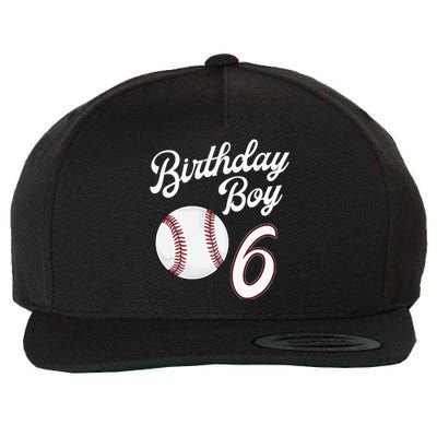 6 Years Old Baseball Themed 6th Birthday Party Sports Wool Snapback Cap