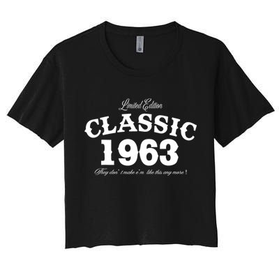 60 Year Old: Vintage Classic Car 1963 60th Birthday Crop Top