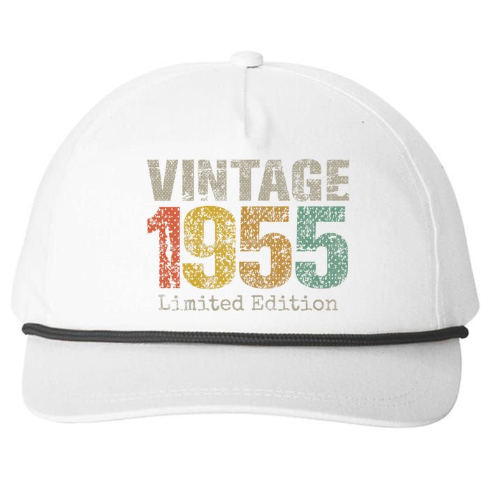 69 Year Old Gifts Vintage 1955 Limited Edition 69th Birthday Snapback Five-Panel Rope Hat