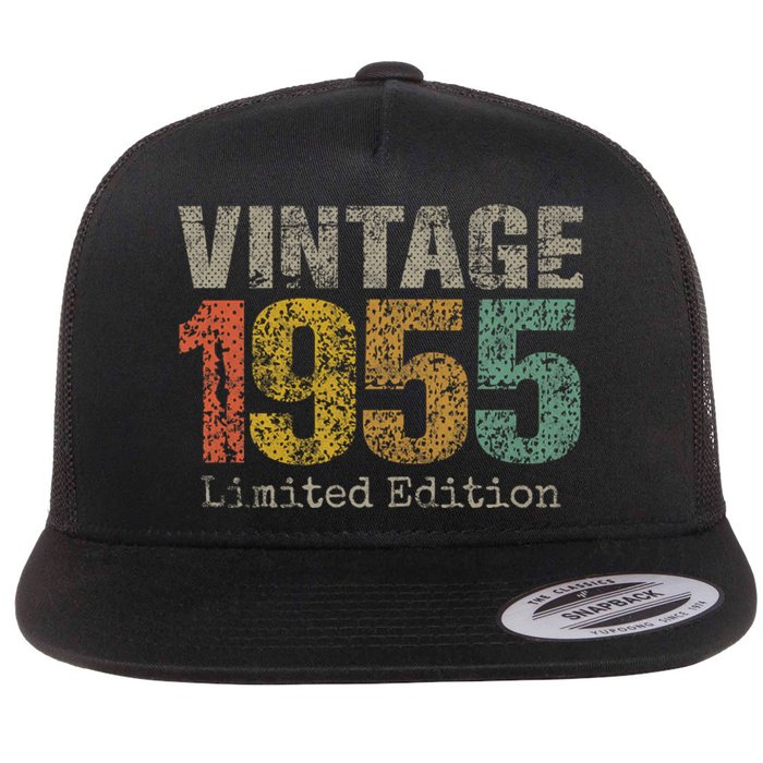 69 Year Old Gifts Vintage 1955 Limited Edition 69th Birthday Flat Bill Trucker Hat