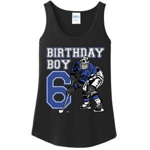  6 Year Old Ice Hockey Themed Birthday Party 6th Boy Gift Ladies Essential Tank