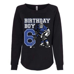  6 Year Old Ice Hockey Themed Birthday Party 6th Boy Gift Womens California Wash Sweatshirt