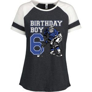  6 Year Old Ice Hockey Themed Birthday Party 6th Boy Gift Enza Ladies Jersey Colorblock Tee