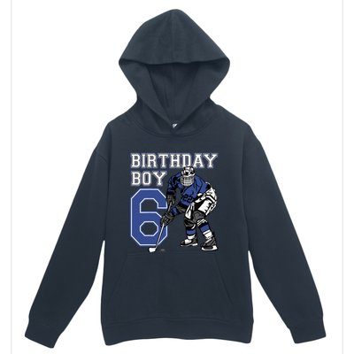  6 Year Old Ice Hockey Themed Birthday Party 6th Boy Gift Urban Pullover Hoodie