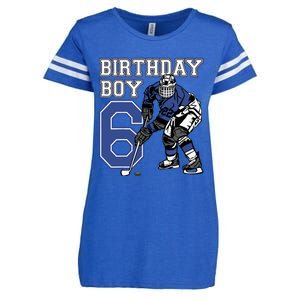  6 Year Old Ice Hockey Themed Birthday Party 6th Boy Gift Enza Ladies Jersey Football T-Shirt