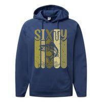 60 Years Old Walleye Fishing 60th Birthday Performance Fleece Hoodie