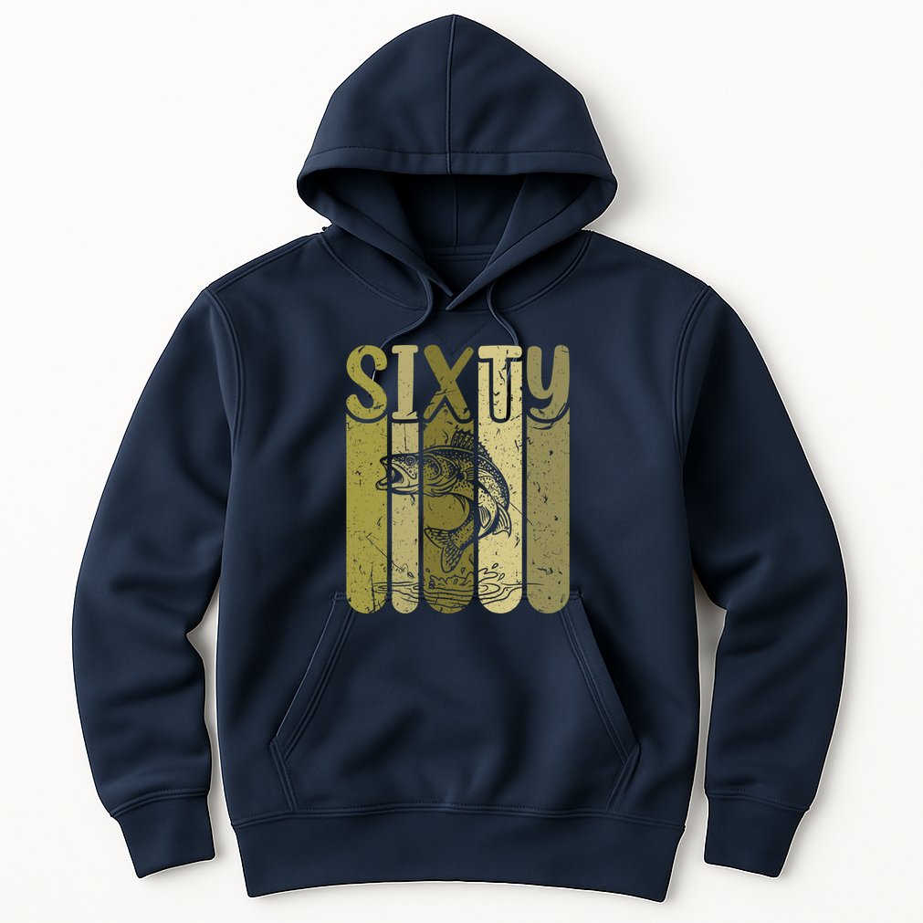 60 Years Old Walleye Fishing 60th Birthday Hoodie
