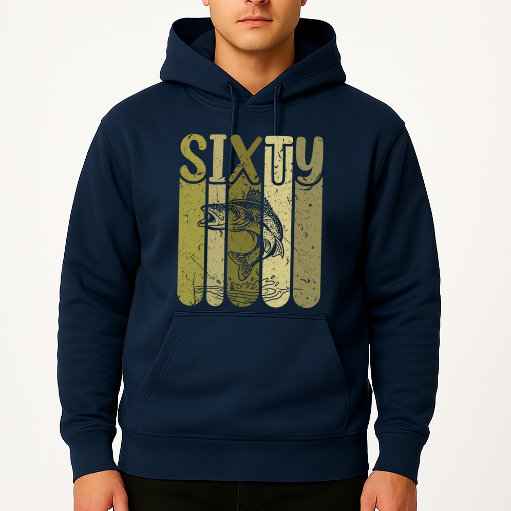 60 Years Old Walleye Fishing 60th Birthday Hoodie