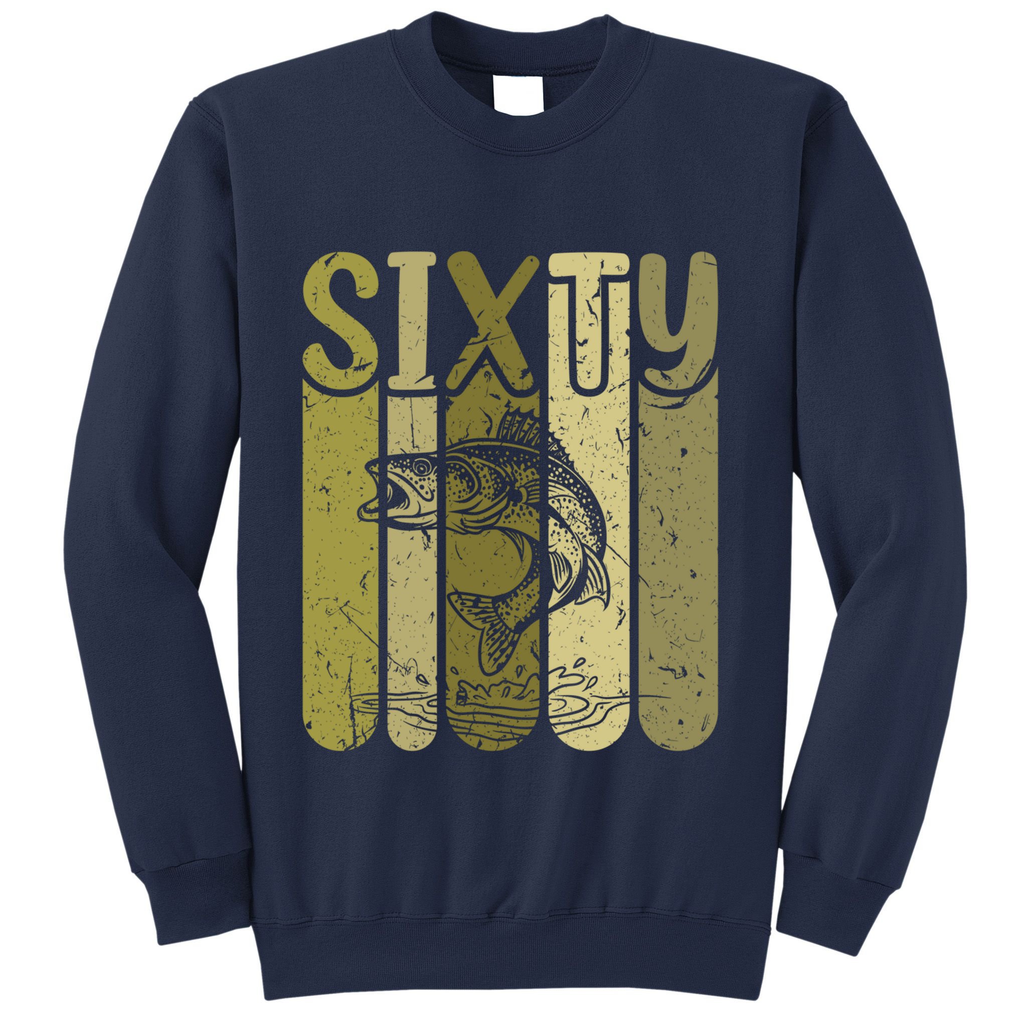 60 Years Old Walleye Fishing 60th Birthday Sweatshirt