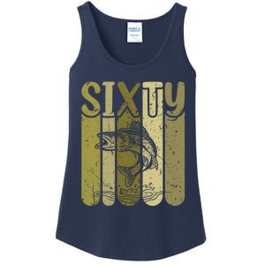 60 Years Old Walleye Fishing 60th Birthday Ladies Essential Tank