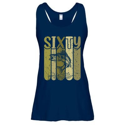 60 Years Old Walleye Fishing 60th Birthday Ladies Essential Flowy Tank