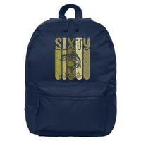 60 Years Old Walleye Fishing 60th Birthday 16 in Basic Backpack
