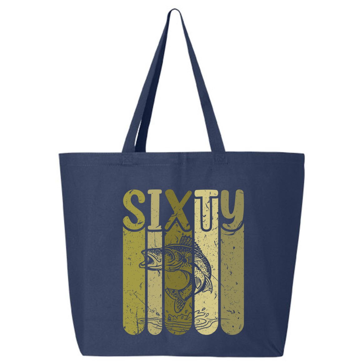 60 Years Old Walleye Fishing 60th Birthday 25L Jumbo Tote