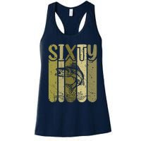 60 Years Old Walleye Fishing 60th Birthday Women's Racerback Tank