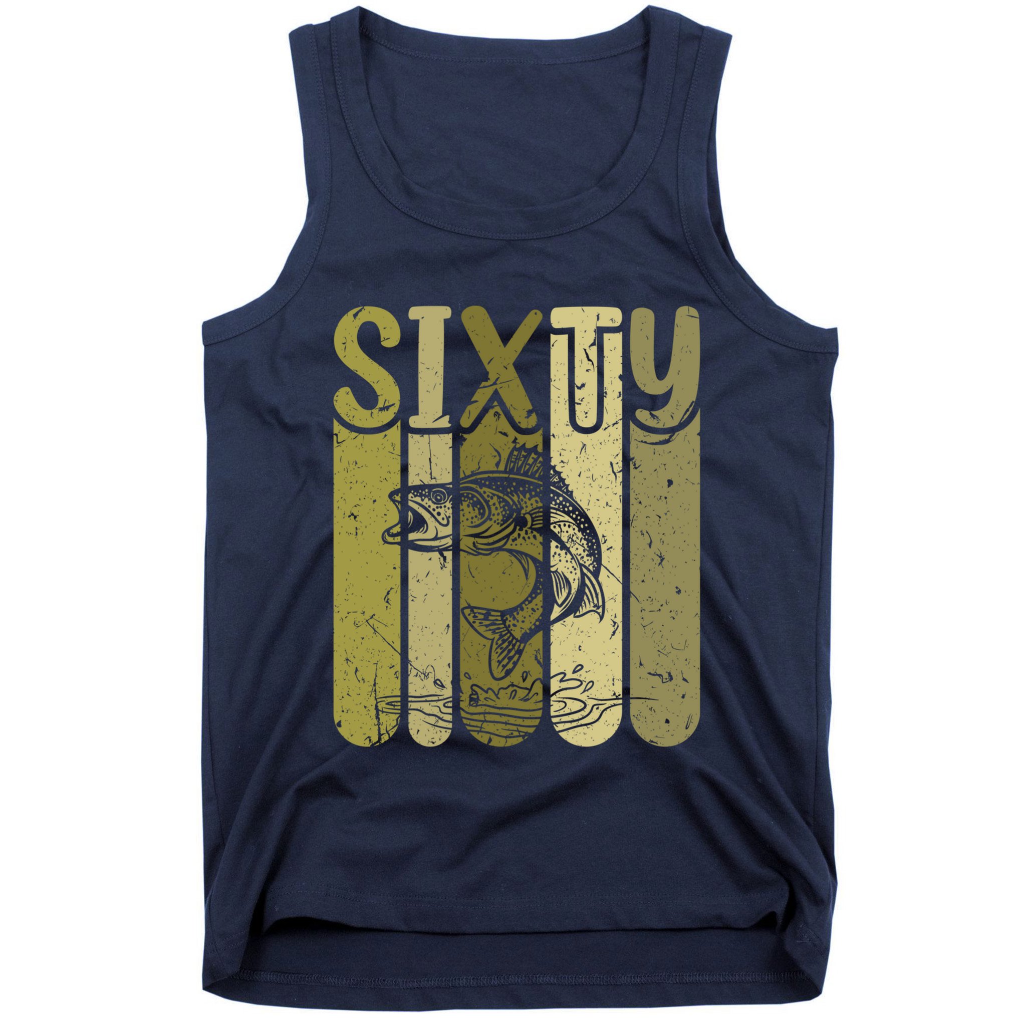 60 Years Old Walleye Fishing 60th Birthday Tank Top