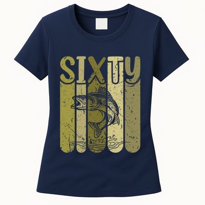 60 Years Old Walleye Fishing 60th Birthday Womens T-Shirt