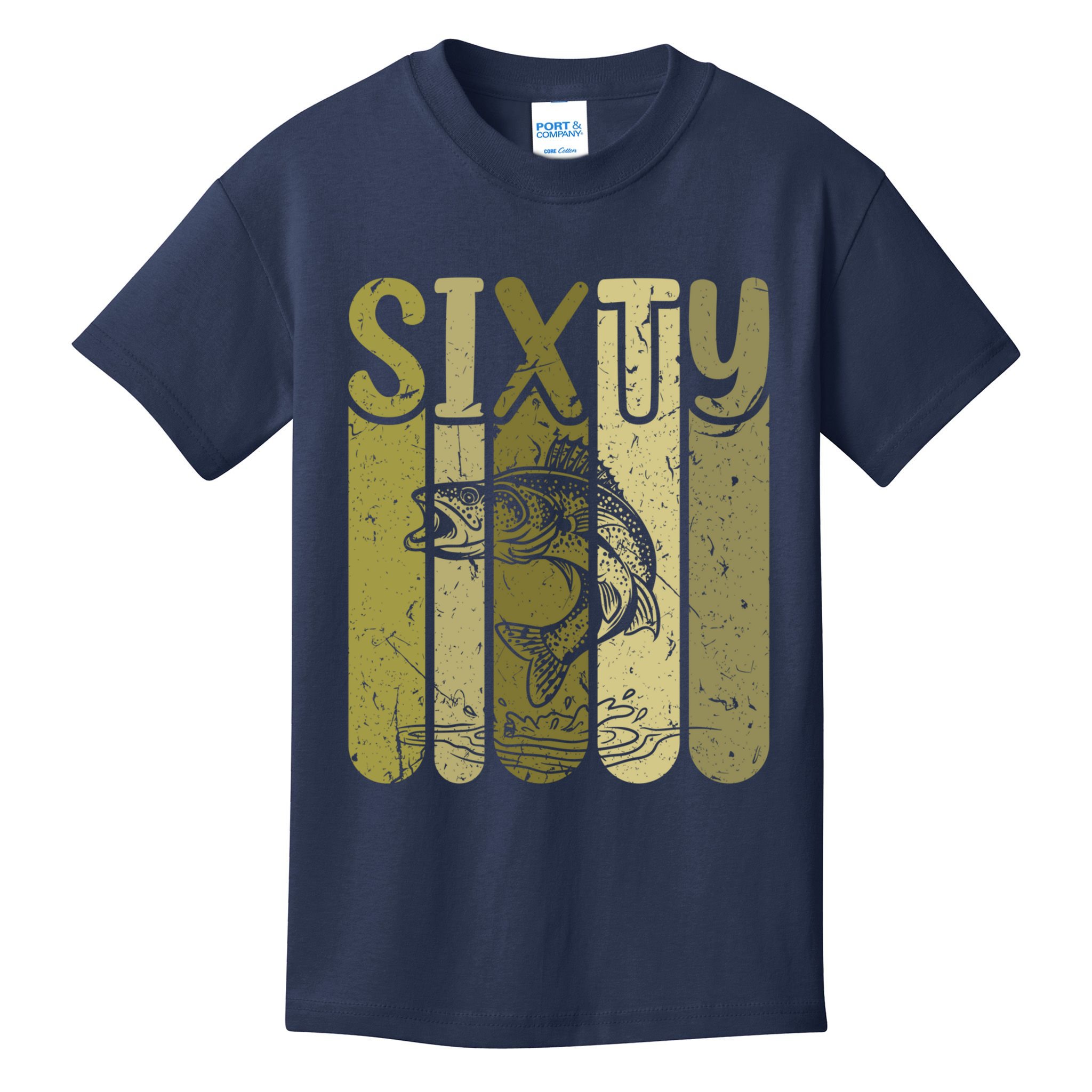 60 Years Old Walleye Fishing 60th Birthday Kids T-Shirt