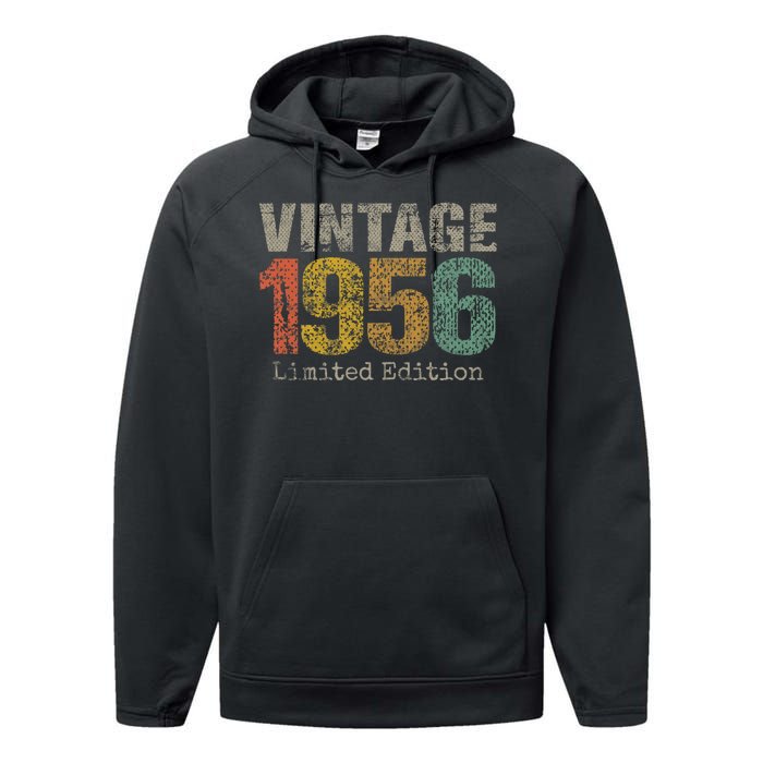 68 Year Old Gifts Vintage 1956 Limited Edition 68th Birthday Performance Fleece Hoodie