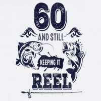 60 Years Old Fisherman Keeping It Reel 60th Birthday Fishing Flat Bill Trucker Hat