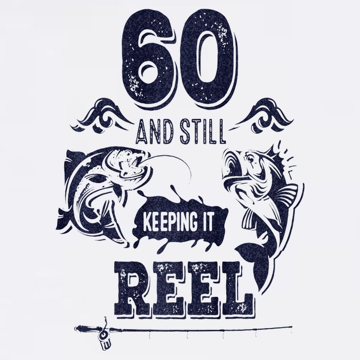 60 Years Old Fisherman Keeping It Reel 60th Birthday Fishing Flat Bill Trucker Hat