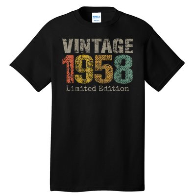 66 Year Old Gifts Vintage 1958 Limited Edition 66th Birthday Tall T-Shirt