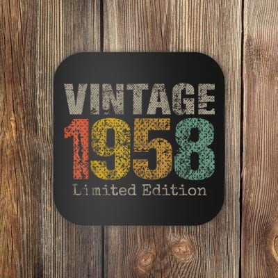 66 Year Old Gifts Vintage 1958 Limited Edition 66th Birthday Coaster