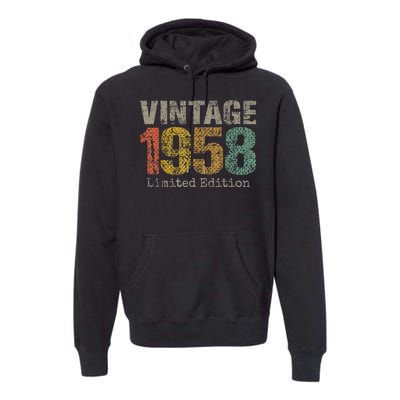 66 Year Old Gifts Vintage 1958 Limited Edition 66th Birthday Premium Hoodie