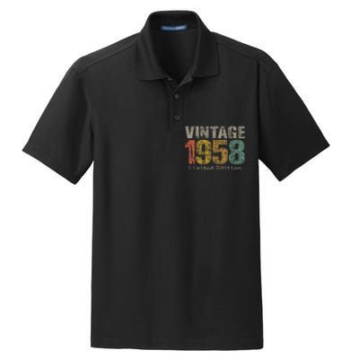 66 Year Old Gifts Vintage 1958 Limited Edition 66th Birthday Dry Zone Grid Polo