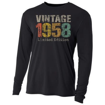 66 Year Old Gifts Vintage 1958 Limited Edition 66th Birthday Cooling Performance Long Sleeve Crew