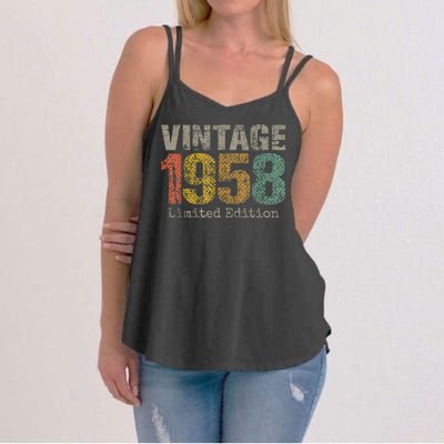 66 Year Old Gifts Vintage 1958 Limited Edition 66th Birthday Women's Strappy Tank