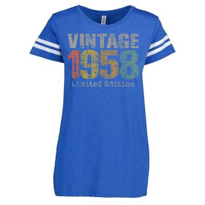 66 Year Old Gifts Vintage 1958 Limited Edition 66th Birthday Enza Ladies Jersey Football T-Shirt