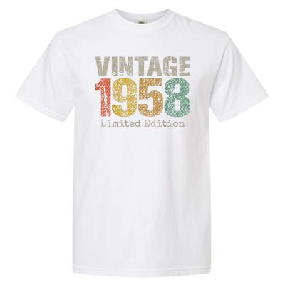 66 Year Old Gifts Vintage 1958 Limited Edition 66th Birthday Garment-Dyed Heavyweight T-Shirt