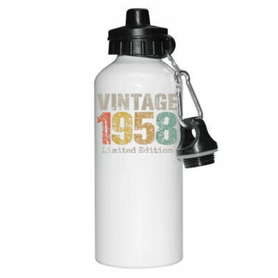 66 Year Old Gifts Vintage 1958 Limited Edition 66th Birthday Aluminum Water Bottle