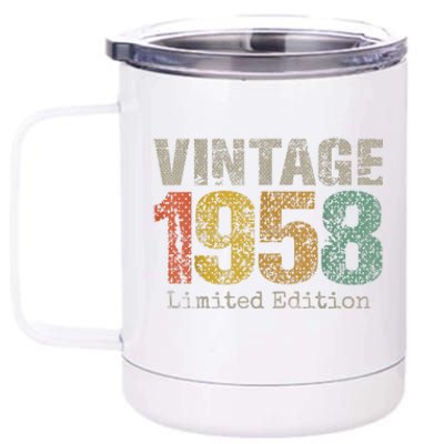 66 Year Old Gifts Vintage 1958 Limited Edition 66th Birthday 12 oz Stainless Steel Tumbler Cup