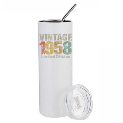 66 Year Old Gifts Vintage 1958 Limited Edition 66th Birthday Stainless Steel Tumbler