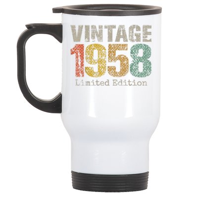 66 Year Old Gifts Vintage 1958 Limited Edition 66th Birthday Stainless Steel Travel Mug