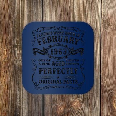 60 Year Old Birthday Gift Legends Were Born In February 1963 Coaster