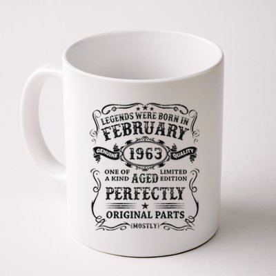 60 Year Old Birthday Gift Legends Were Born In February 1963 Coffee Mug