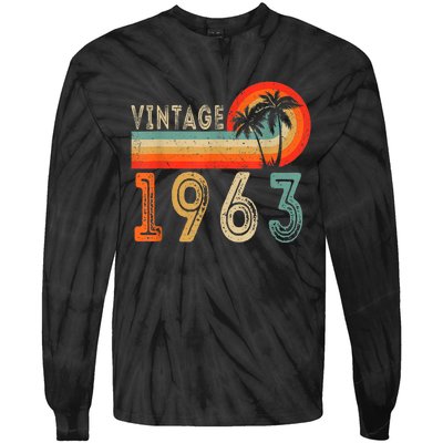 60 Year Old Gift Vintage 1963 Made In 1963 60th Birthday Tie-Dye Long Sleeve Shirt