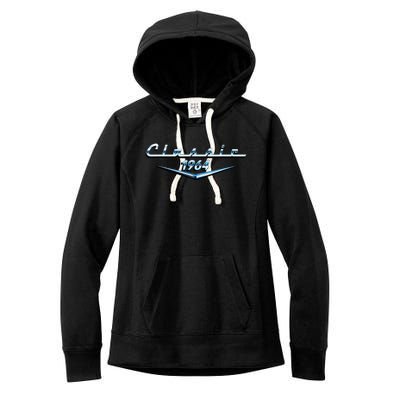 60 Year Old Vintage Classic Car 1964 60th Birthday Women's Fleece Hoodie