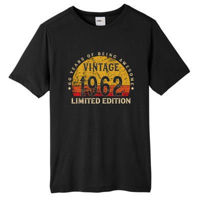 60 Year Old Gifts Retro Vintage 1962 Limited Edition 60th Birthday Tall Fusion ChromaSoft Performance T-Shirt