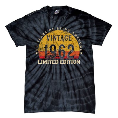 60 Year Old Gifts Retro Vintage 1962 Limited Edition 60th Birthday Tie-Dye T-Shirt