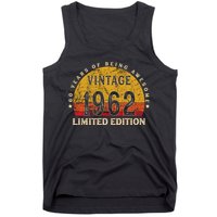 60 Year Old Gifts Retro Vintage 1962 Limited Edition 60th Birthday Tank Top