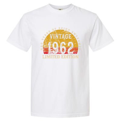 60 Year Old Gifts Retro Vintage 1962 Limited Edition 60th Birthday Garment-Dyed Heavyweight T-Shirt