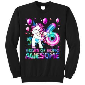 6 Years Of Being Awesome 6th Birthday Unicorn Party Sweatshirt