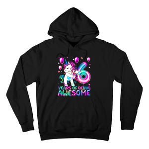 6 Years Of Being Awesome 6th Birthday Unicorn Party Tall Hoodie