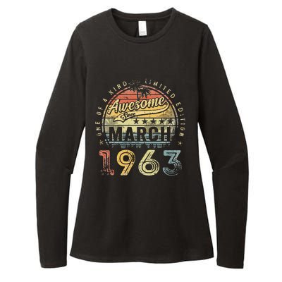 60 Year Old Awesome Since March 1963 60th Birthday Womens CVC Long Sleeve Shirt